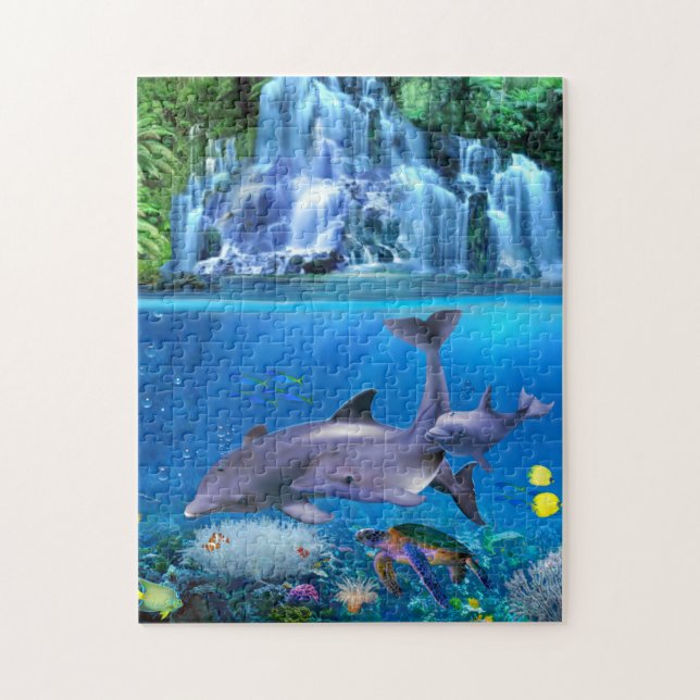 Puzzle La familia de delfines (Vertical)