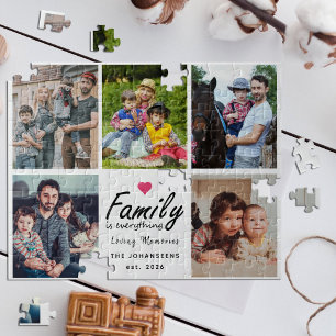 Puzzle La familia de guiones es todo el Collage de fotos