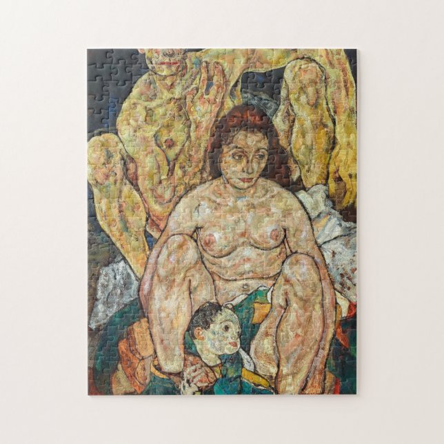 Puzzle La familia Egon Schiele 1918 (Vertical)