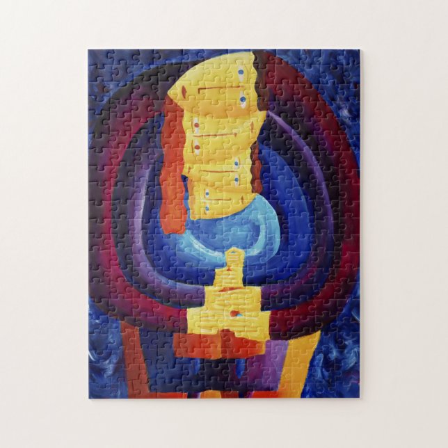 Puzzle La familia junta el arte moderno de pintar retrato (Vertical)