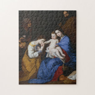 Puzzle La familia santa con Santa Ana y Catherine