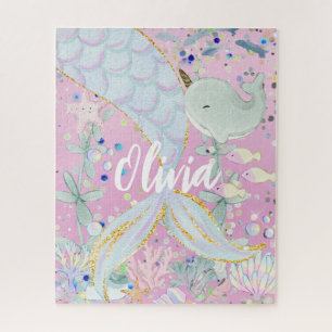 Puzzle La fantástica playa de la sirena Purpurina bajo el