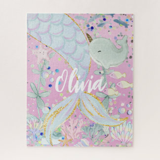 Puzzle La fantástica playa de la sirena Purpurina bajo el