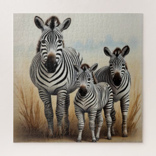 Puzzle La fauna silvestre de la familia Zebra y su extinc