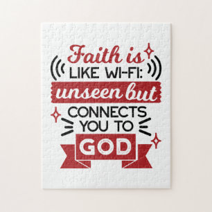 Puzzle La fe es como el Wi-Fi: invisible pero te conecta 