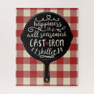 Puzzle La felicidad es un Skillet bien sazonado del