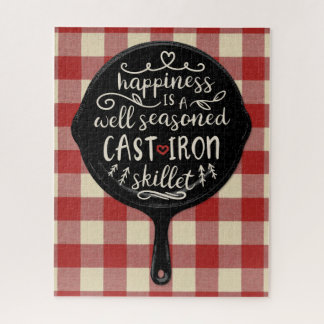 Puzzle La felicidad es un Skillet bien sazonado del