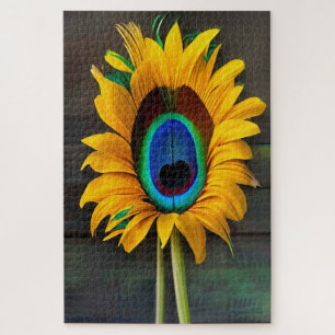Puzzle La Flor del Sol Pluma de Pavo Real