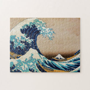 Puzzle La gran ola de Hokusai Vintage Japonés