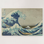 Puzzle La gran ola de Kanagawa<br><div class="desc">Se encendió la Gran Ola de Kanagawa (神 奈 川 沖 裏, Kanagawa-oki Nami Ura. '"Bajo una ola de Kanagawa"'), también conocida como La Gran Ola o simplemente La Ola, es una huella de madera del artista japonés ukiyo-e Hokusai. Se publicó en algún momento entre 1829 y 1833 a fines...</div>