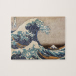 Puzzle La gran ola de Kanagawa<br><div class="desc">La Gran Ola de Kanagawa es una huella de madera del artista japonés Hokusai. Se publicó alrededor de 1830 a finales del periodo Edo.</div>