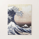 Puzzle La gran ola del arte japonés vintage de Kanagawa<br><div class="desc">Katsushika Hokusai La gran ola de Kanagawa (1830) La gran ola de Kanagawa, también conocida como La gran ola o simplemente La onda, es una publicación en ukiyo-e del artista japonés Hokusai, publicada en algún momento entre 1830 y 1833 a finales del período Edo como la primera impresión de la...</div>