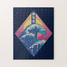 Puzzle La gran ola del vaporwave