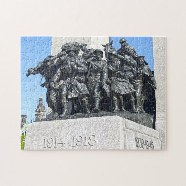 Puzzle La guerra mundial uno y dos monumentos Ottawa Cana (Horizontal)