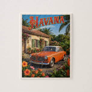 Puzzle La Habana Cuba Coche Antiguo Viaje Tropical