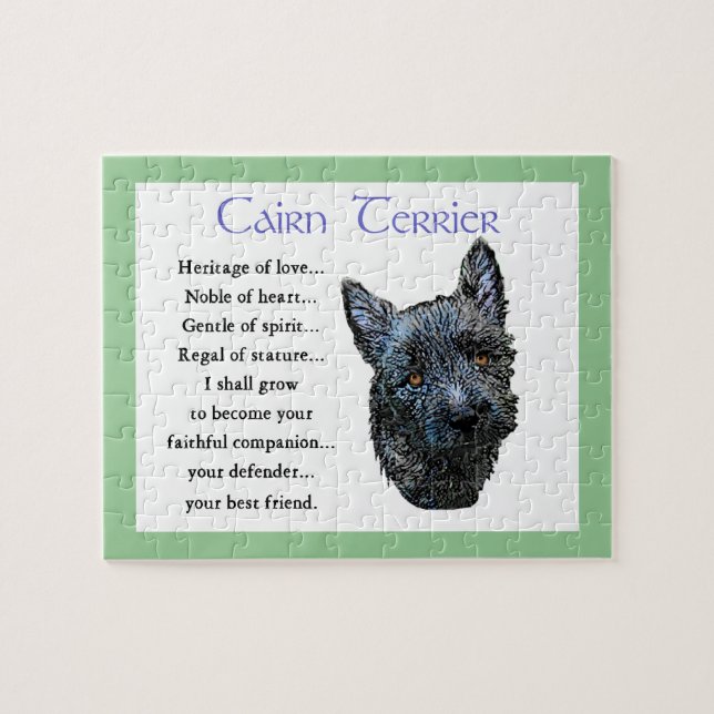 Puzzle La herencia del amor de Cairn Terrier (Horizontal)