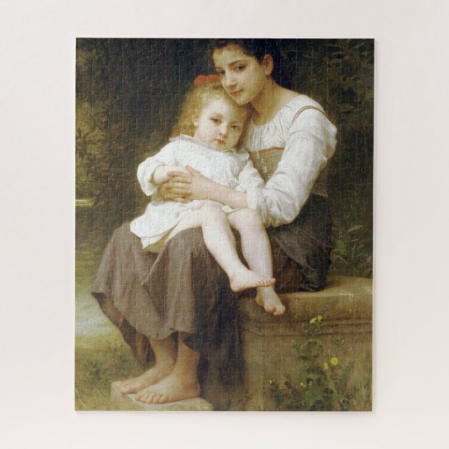 Puzzle La hermana mayor (por William Bouguereau) (Vertical)