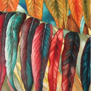 Puzzle la hoja del otoño colorea arte moderno estilizado