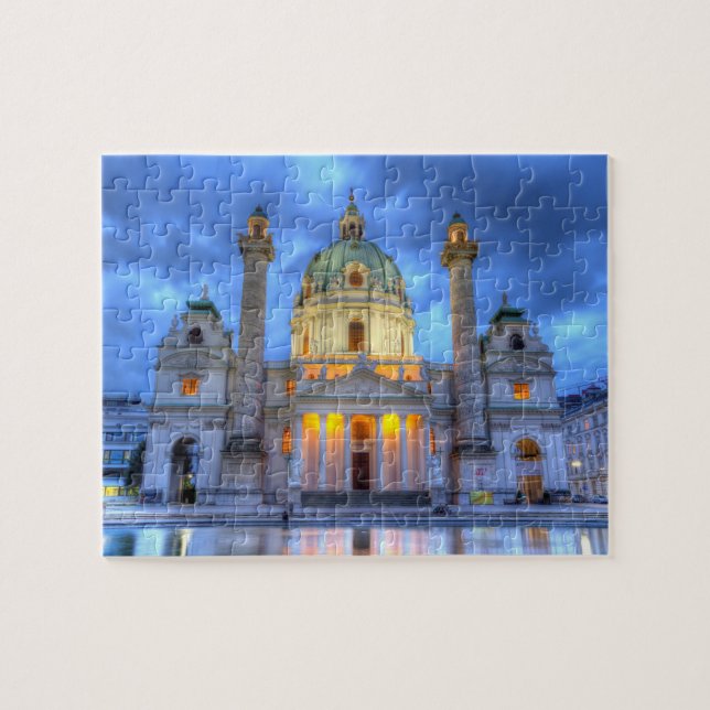 Puzzle La iglesia de San Carlos en Viena, Austria (Horizontal)