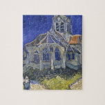 Puzzle La iglesia en Auvers de Vincent van Gogh<br><div class="desc">La iglesia en Auvers de Vincent van Gogh 

la iglesia en auvers,  campo de trigo con los cipreses,  girasoles,  iris,  noche estrellada,  vintage,  public domain,  Vincent van Gogh,  Van Gogh,  florero</div>