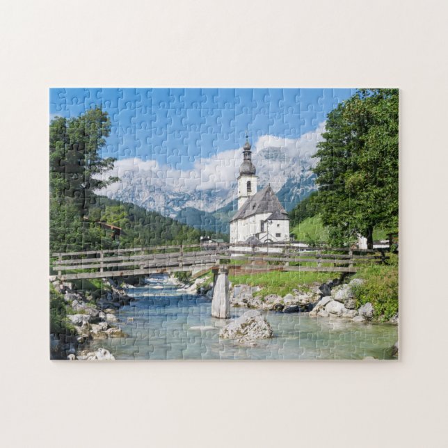 Puzzle La iglesia parroquial de Ramsau (Horizontal)