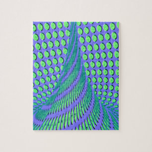 Puzzle La ilusión azul y verde que aumenta el embudo