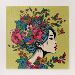 Puzzle La impresión de arte confunde a las mujeres que ca