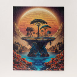 Puzzle La isla al atardecer.