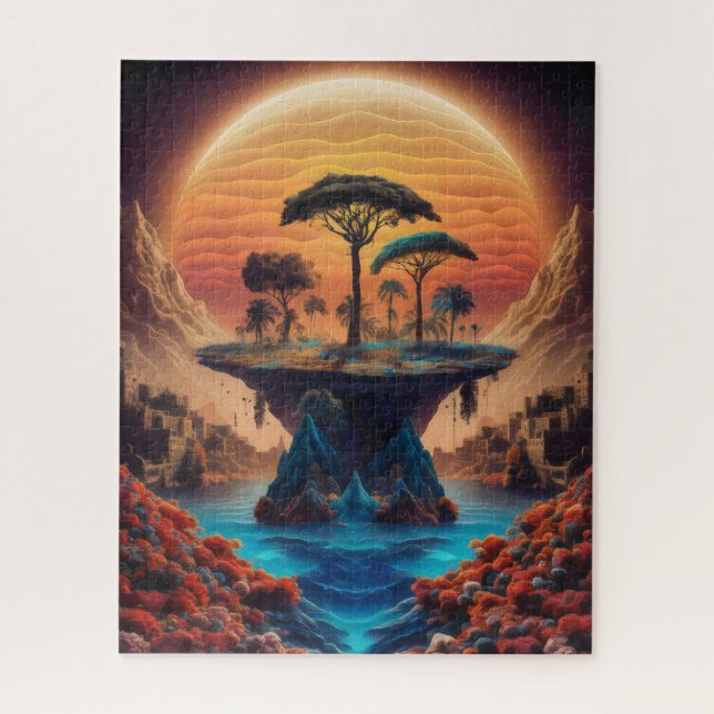 Puzzle La isla al atardecer. (Vertical)