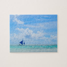 Puzzle La isla de Boracay Paraw Vela en Filipinas