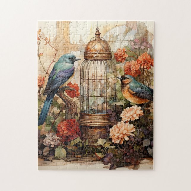 Puzzle La jaula de los amantes de los pájaros (Vertical)