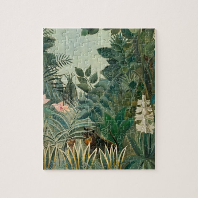 Puzzle La Jungle ecuatorial, 1909 (aceite en lona) (Vertical)