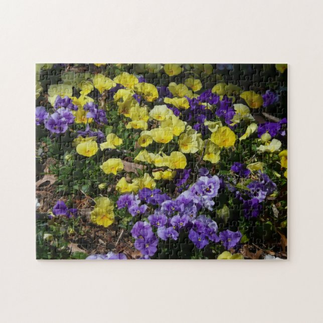 Puzzle La ladera de los Pansies morado y amarillo (Horizontal)
