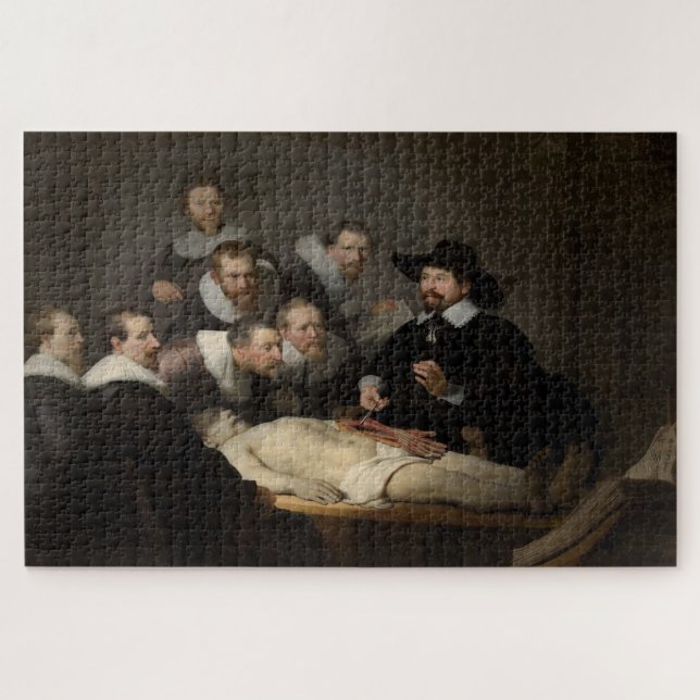 Puzzle La lección de anatomía: Obra maestra de Rembrandt (Horizontal)