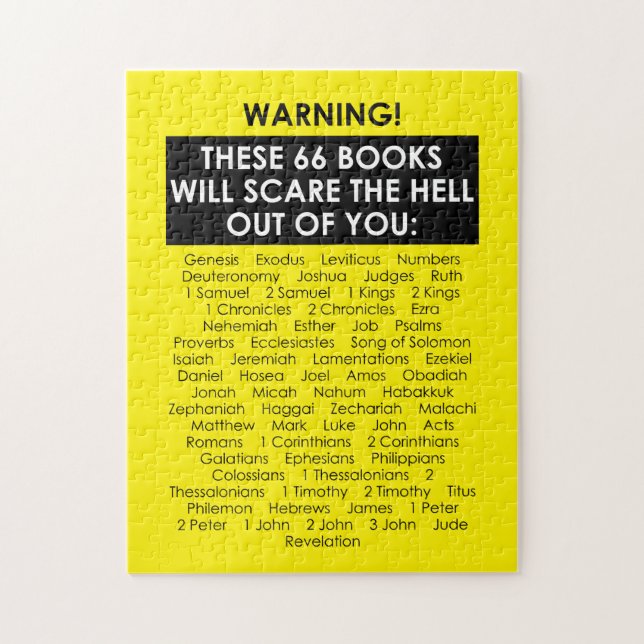Puzzle La lista de libros de la Biblia asusta al infierno (Vertical)