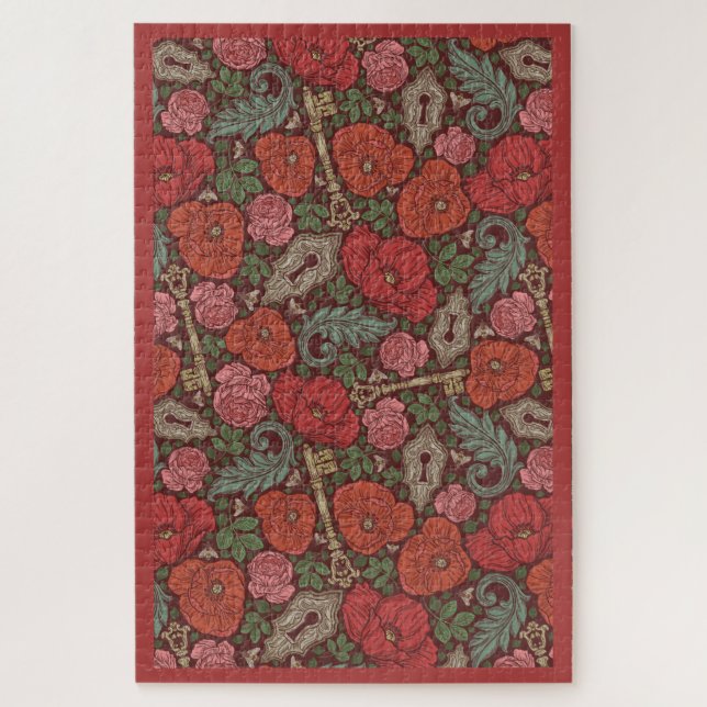 Puzzle La llave vieja de bloqueo de Steampunk en Victoria (Vertical)