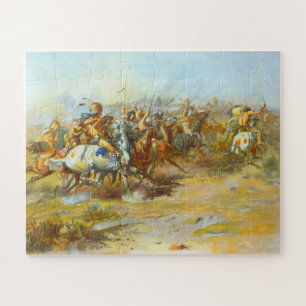 Puzzle La lucha de Custer Charles Marion Russell 1903