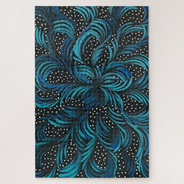 Puzzle La medicina de Bush costurera deja soñando en azul (Vertical)