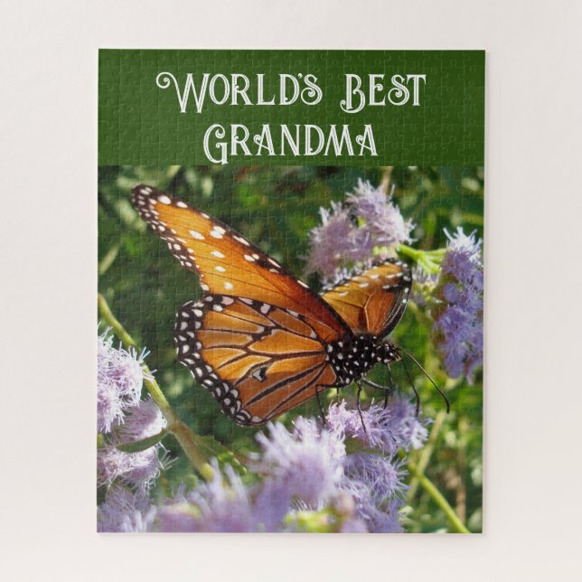 Puzzle La mejor abuela del mundo, la hermosa mariposa mon (Vertical)