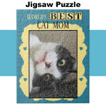 Puzzle La mejor madre del gato agrega amarillo foto<br><div class="desc">¡Celebren a la gata más pura en su vida con este encantador rompecabezas! Este regalo atento es ideal para cualquier amante de los animales, con un adorable diseño personalizado que muestra su amor por su amigo felino. Ya sea que esté reuniendo un recuerdo de su momento de gatito favorito o...</div>