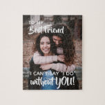 Puzzle La mejor propuesta de amistad de la dama de honor<br><div class="desc">pregúntale a tu mejor amigo con este dulce regalo de rompecabezas. personalizar con tu foto favorita</div>
