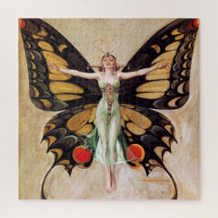 Puzzle La metamorfosis de la chica flapper a mariposa 192
