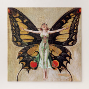 Puzzle La metamorfosis de la chica flapper a mariposa 192