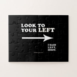 Puzzle La mirada de SlipperyJoe hacia su izquierda gruesa