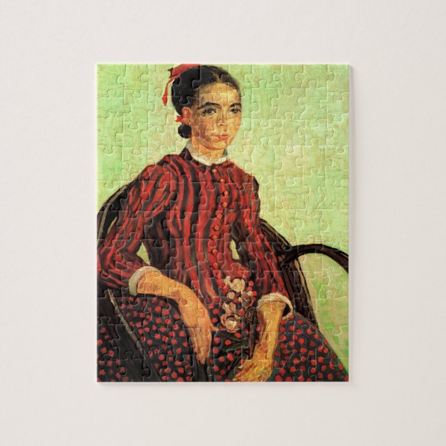 Puzzle La Mousme, Sentada de Vincent van Gogh (Vertical)