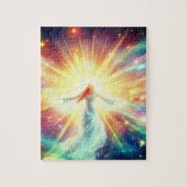 Puzzle La mujer en la energía fluyente del universo 