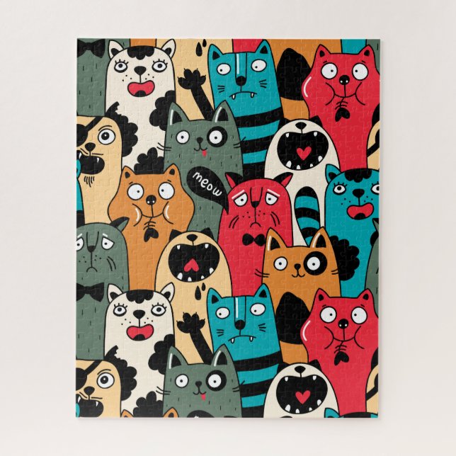 Puzzle La multitud de gatos (Vertical)