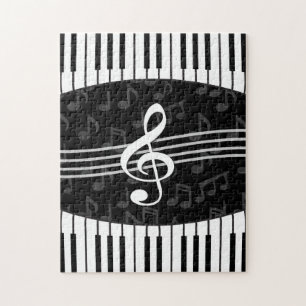 Puzzle La música elegante observa llaves del Clef agudo 