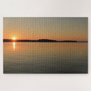 Puzzle La naturaleza del paisaje del agua del atardecer V