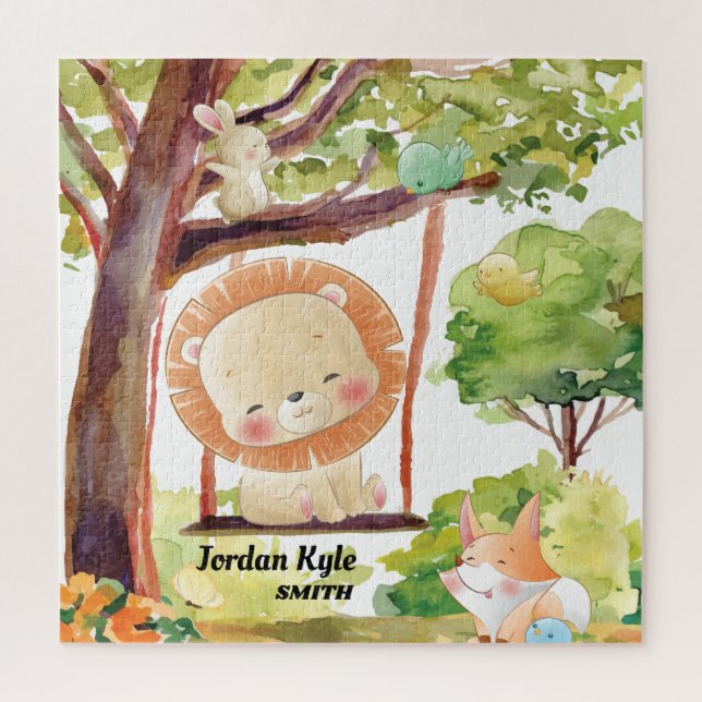 Puzzle La naturaleza Rubor de León, Fox, Bunny y Birds (Vertical)